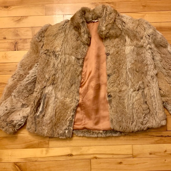 80s rabbit fur jacket - Picture 2 of 5